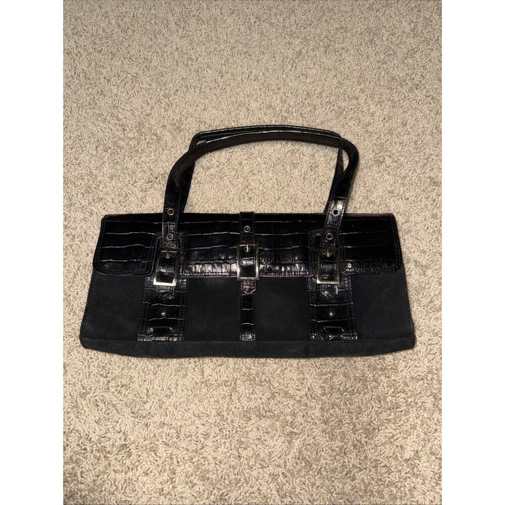 Maxx New York Alligator Print Handbag, Black